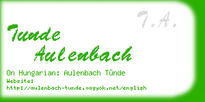 tunde aulenbach business card